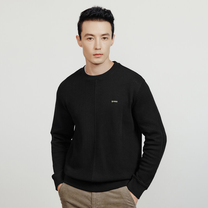 Kuegou 2022 outono nova camisola masculina jogger contraste cor retalhos qualidade casual hoodies algodão mistura superior mais tamanho 55062