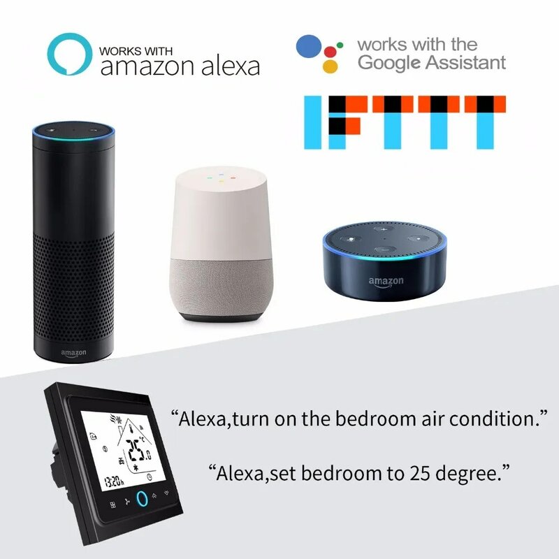 WiFi Thông Minh Bình Giữ Nhiệt Bộ Điều Khiển Nhiệt Độ Nước/Điện Sàn Làm Nóng Nước/Gas Hoạt Động Với Alexa Google Home