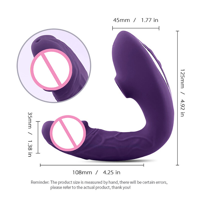Clitoral Sucking G Spot Dildo Vibrator with 10 Powerful Modes Clit Sucker Rechargeable Clitoris Stimulator Sex Toys for Women