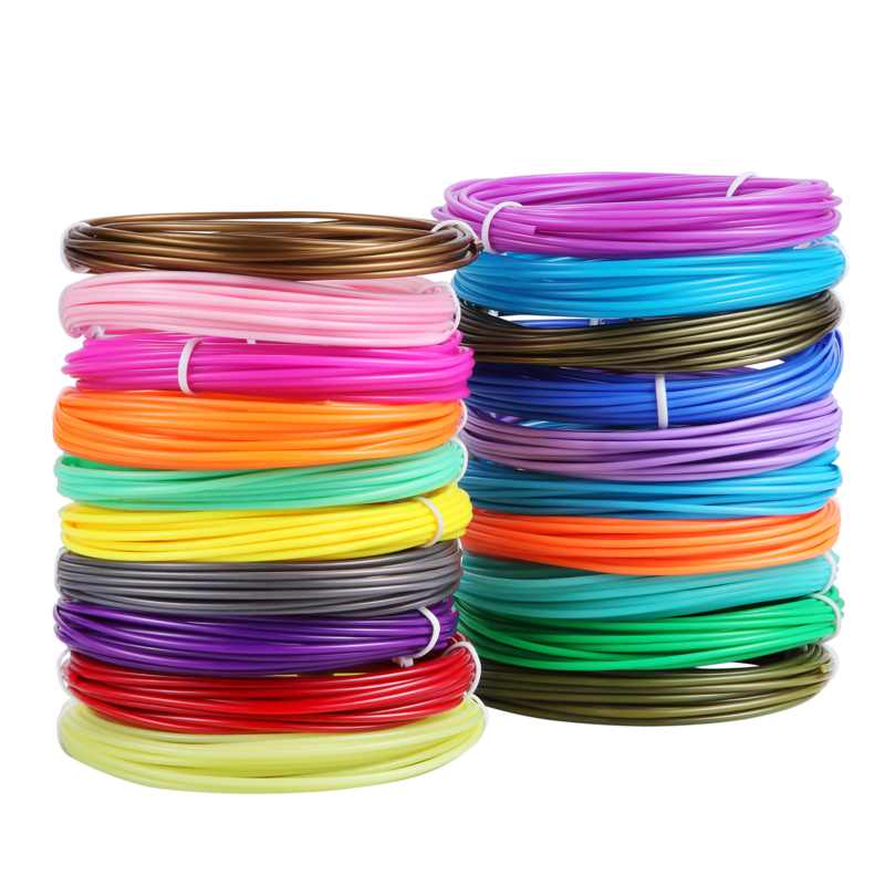 3D Pen Filament 1.75mm, 5 Colors ×5M, Total 25 M, Safety Plastic, DIY 3D Print Filament Refill for Kids Gift, Birthday Present
