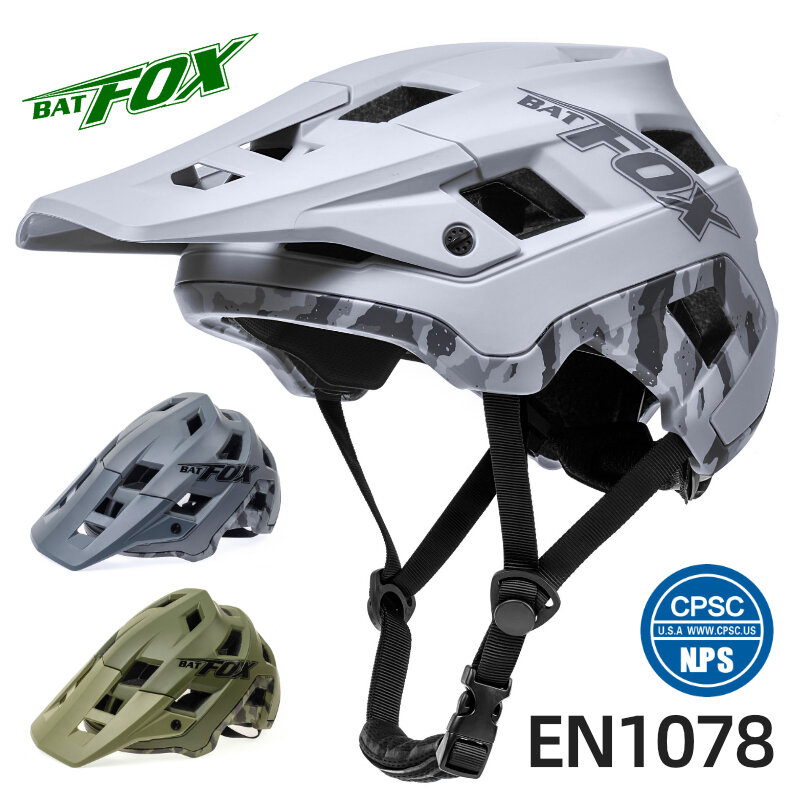 BATFOX จักรยานจักรยาน MTB Ultralight หมวกกันน็อคจักรยานเสือภูเขา Integrally-Molded จักรยานป้องกันความปลอดภัยขี่จั...
