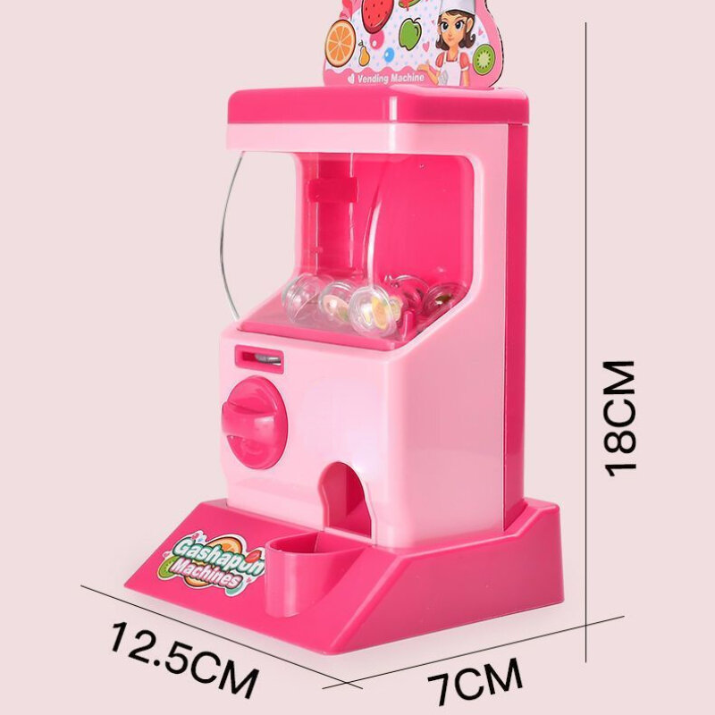 Crianças simulação auto-serviço máquina de venda automática gashapon máquina a fichas jogo de doces educação precoce brinquedos de aprendizagem presentes de natal