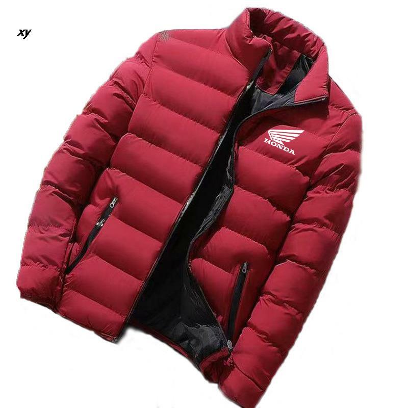 2022 jaqueta de inverno para homem honda jaqueta de beisebol de manga longa blusão com zíper blusão forro de pelúcia casaco masculino c