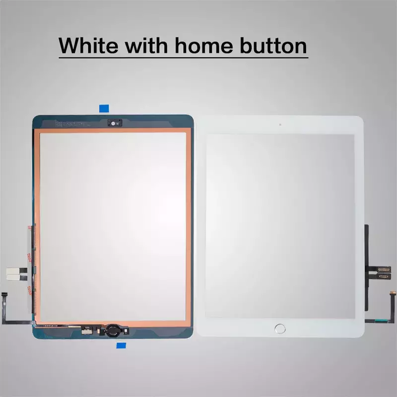 Nowy dla iPad 9.7 (2018 wersja) 6 6th Gen A1893 A1954 ekran dotykowy szkło Digitizer z przyciskiem Home + narzędzia + szkło hartowane