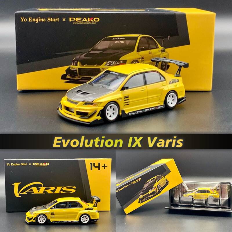 Diorama en alliage amovible jaune, modèle de Collection Miniature, jouets, oui 1:64 Lancer Evolution IX 9