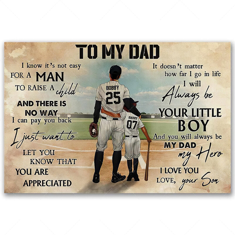 Poster papà, a mio padre, Dirt Bike papà, papà pesca, Baseball papà e figlia, Poster camionista, regalo festa del papà del figlio