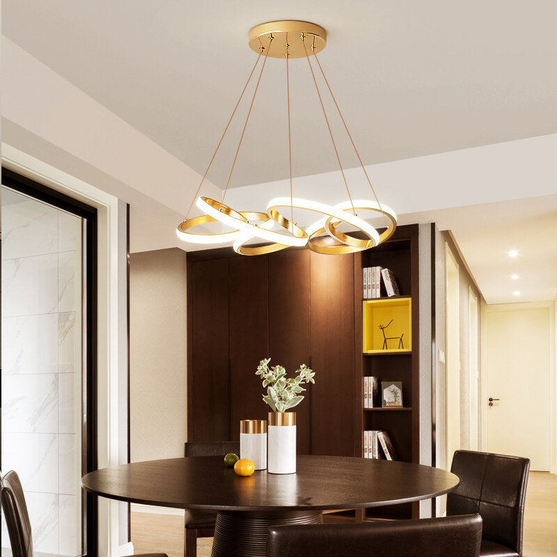 Lámpara de araña moderna minimalista para Bar, luz LED de lujo personalizada para restaurante, estilo nórdico, para habitación, cafetería