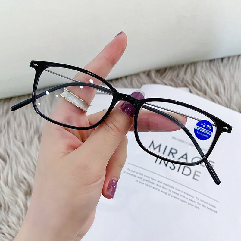 Anty-niebieskie światło okulary do czytania okulary pełnoklatkowe mężczyźni kobiety ochrona przed promieniowaniem prezbiopia nadwzroczność kwadratowy komputer optyczny