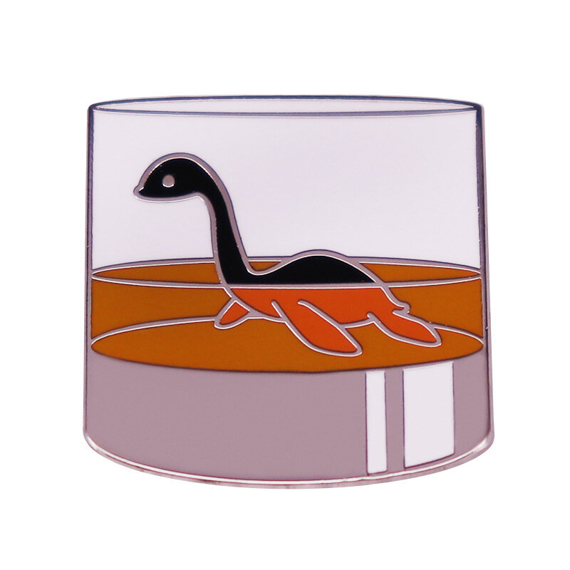 Swimming Dinosaur Fashionable Creative Cartoon Brooch Lovely Enamel Badge Clothing Accessories