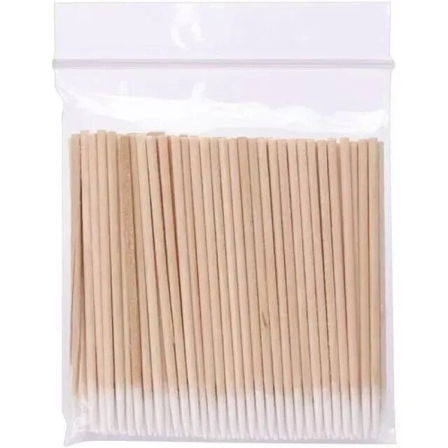 Lint Free Disposable Cotton Swab Wood Micro Brushes Cotton Swabs Ear Cleaning Stick Smoke Removal Tool