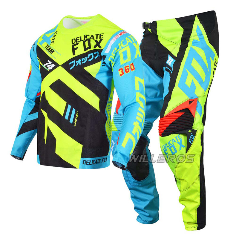 Брюки и Трикотажные изделия для мотокросса, комбинированные спортивные штаны и Джерси для езды на велосипеде, MX BMX MTB SX DH ATV UTV Enduro