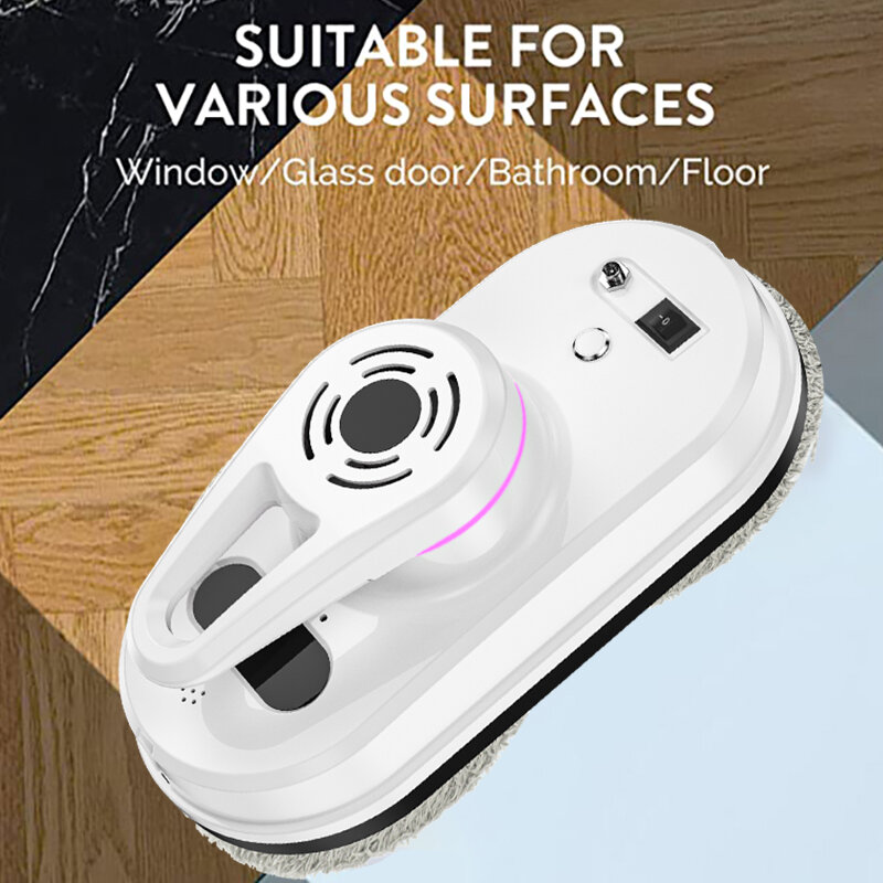 PhoReal FR-S60 Window Cleaning Robot High Suction Electric Window Cleaner Robot Anti-falling Remote Control Robot Vacuum Cleaner