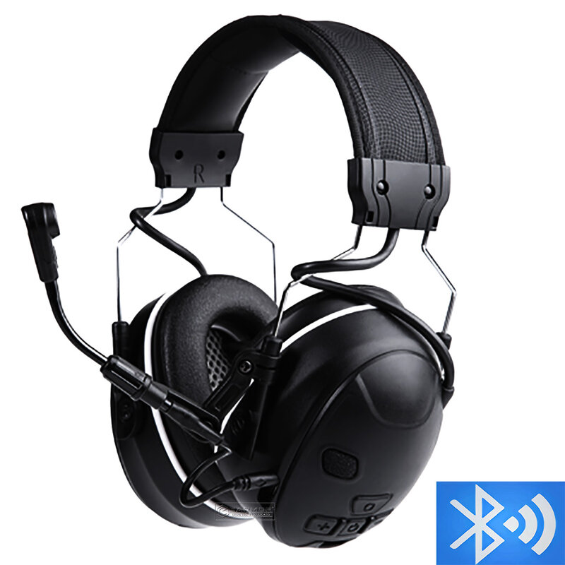 EARMOR C51 Headset Noise Reduction dan Pengambilan Suara Bluetooth Nirkabel Headset Komunikasi Taktis Earmuffler Snrr26
