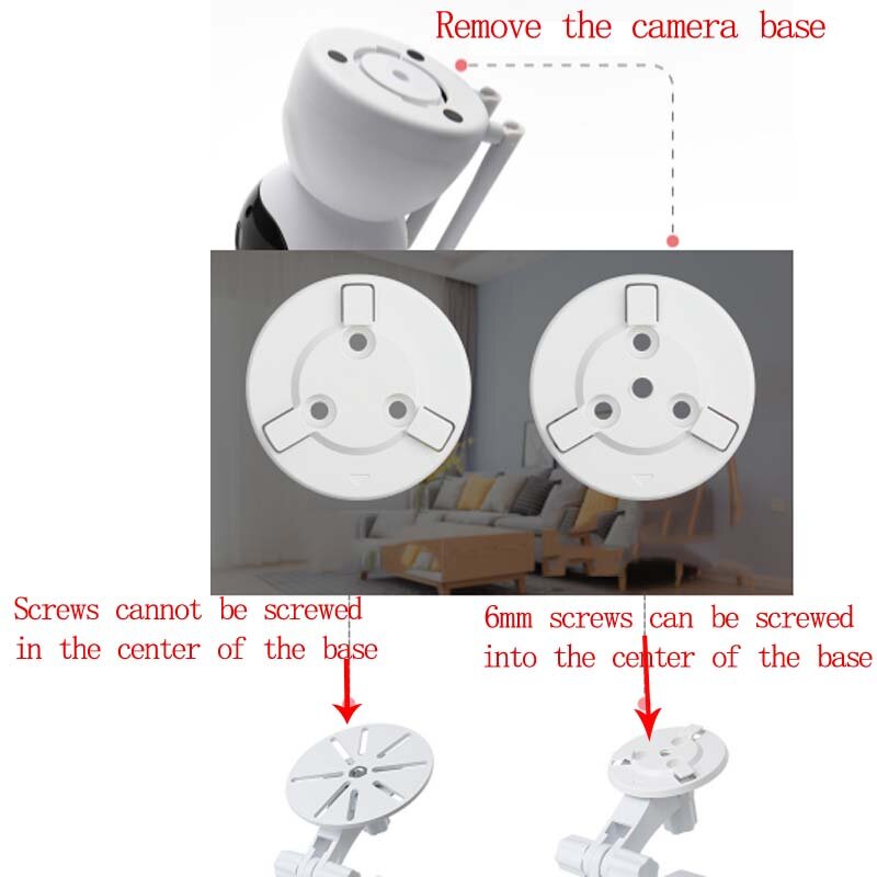 2 pçs câmera base de montagem câmeras vigilância suporte círculo espaçador para filmadora acessórios titular para almofada 6mm buraco com parafuso saco