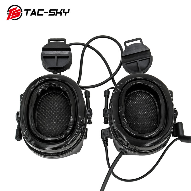 Ts TAC-SKY comtac iiiarc suporte capacete tático fone de ouvido esportes ao ar livre caça redução de ruído tático walkie-talkie fone de ouvido