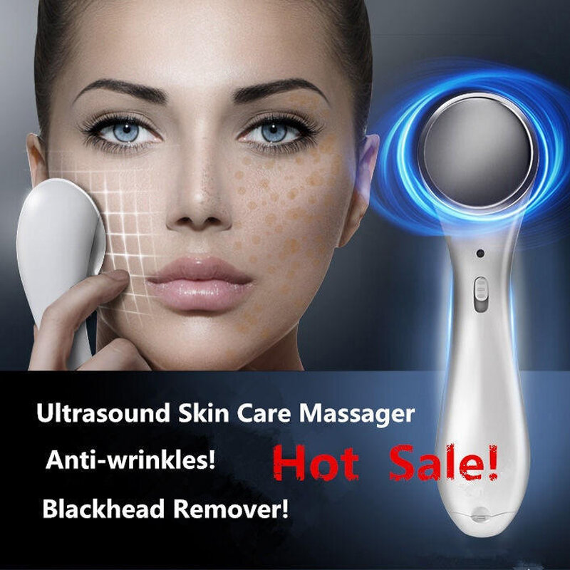Ultrasonido mujer antiarrugas blanqueamiento iónico estiramiento Facial dispositivo de belleza Facial limpiador eliminación de arrugas masajeador de estiramiento de la piel cuidado de la piel