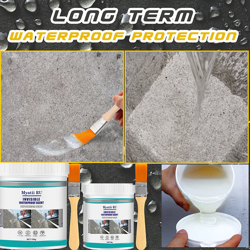 30/100/300g Waterproof Sealant Agent Transparent Glue Toilet Anti-Leak Nano Glue Roof Repair Broken Agent Sealant Repair Tools