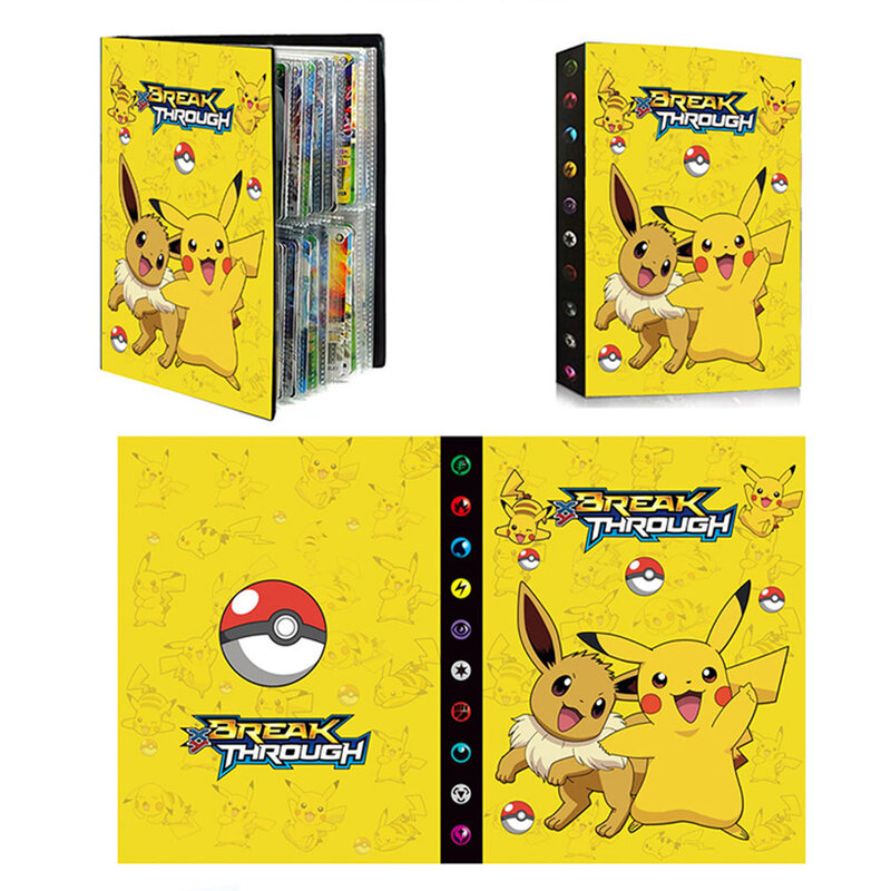 2022 Baru Kartu Pokemon Buku Album Kartun Anime Baru 240 Buah Kartu Permainan VMAX GX EX Pemegang Folder Koleksi Anak Hadiah Mainan Keren