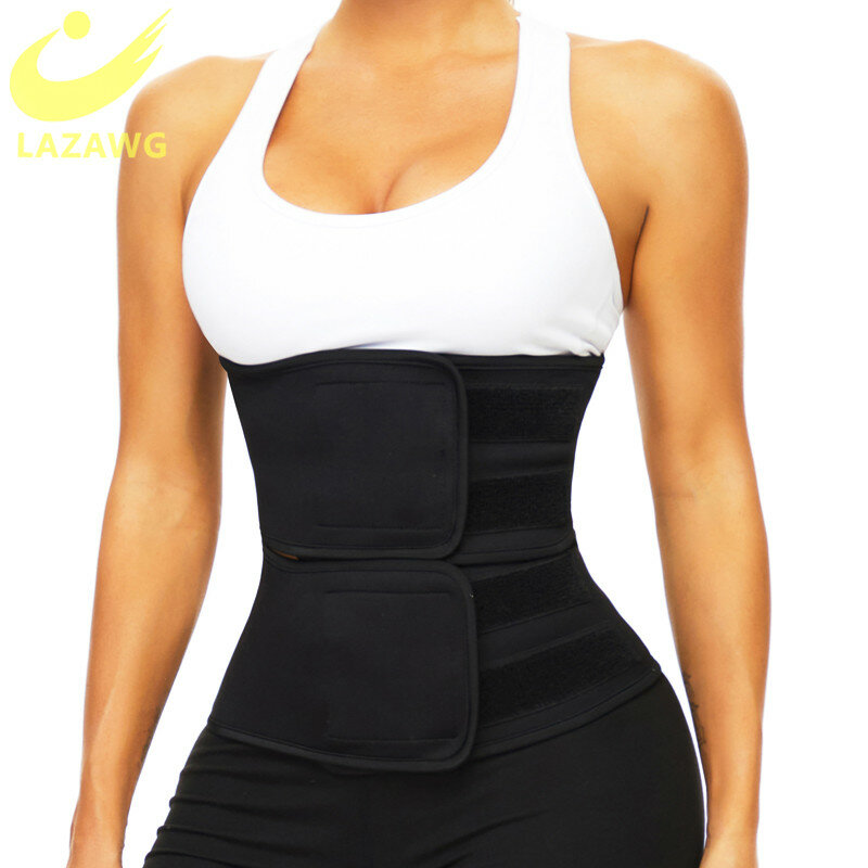LAZAWG-Ceñidor de cintura de neopreno para mujer, moldeador de cuerpo fuerte para pérdida de peso, Control de vientre firme, Fajas para Sauna