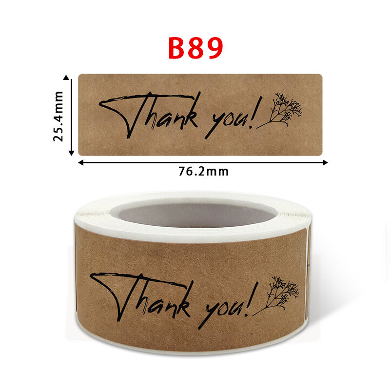 120Pcs/Roll Thank You for Your Order Kraft Paper Sticker Gift Packing Decoration