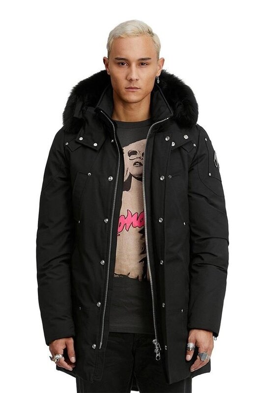 Мужская хлопковая куртка с капюшоном, зимнее Мужское пальто для ножниц, мужская куртка с капюшоном из тяжелых волос, длинная парка, утиный пуховик, Толстая теплая куртка