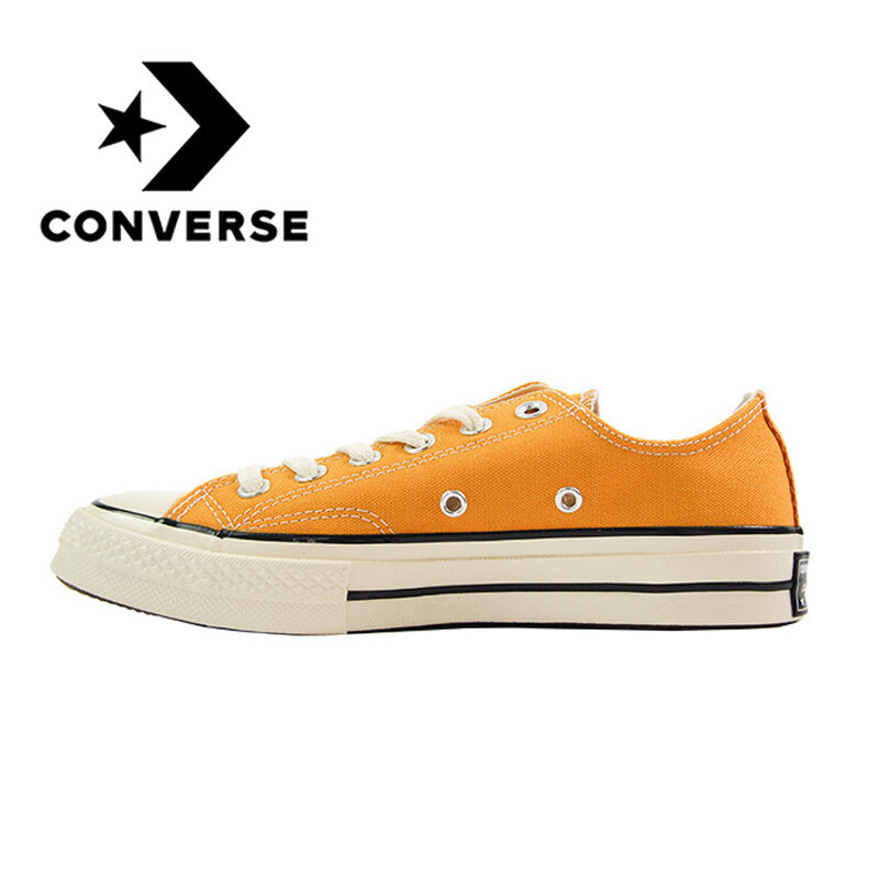 เดิมแท้ Converse ALL STAR Mens รองเท้าสเก็ตบอร์ดรองเท้าผ้าใบแฟชั่นสำหรับผู้หญิง Leisure Low-Top แบนลื่นทนทาน