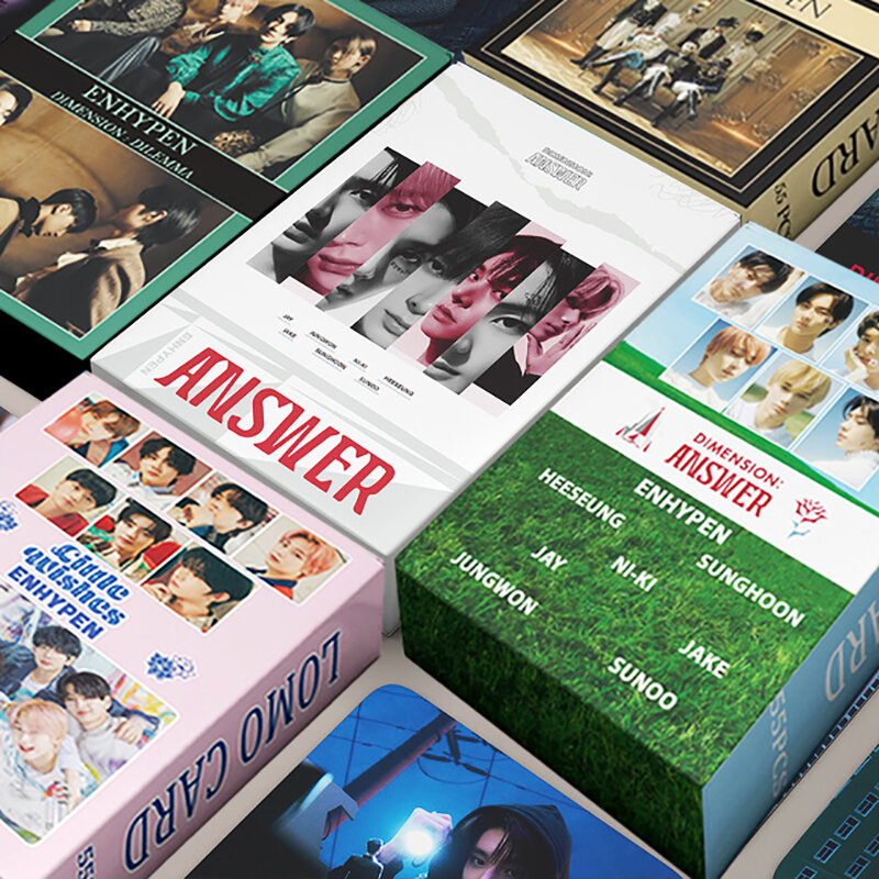 55pcs / Kpop ENHYPEN karty Lomo nowy Album fotograficzny wymiar: dylemat Enhypen Photocard kolekcja dla fanów HD fotokartka
