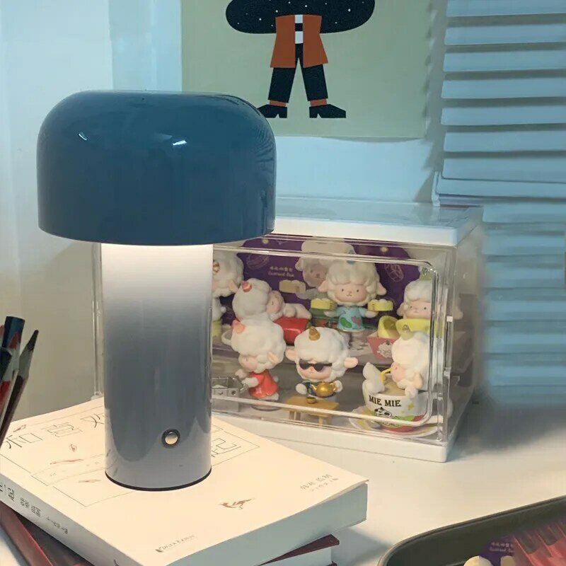 Lampe de Table en forme de champignon, Rechargeable par USB, Portable, commande tactile sans fil, décoration de bureau italienne, veilleuse pour chambre à coucher, cadeau