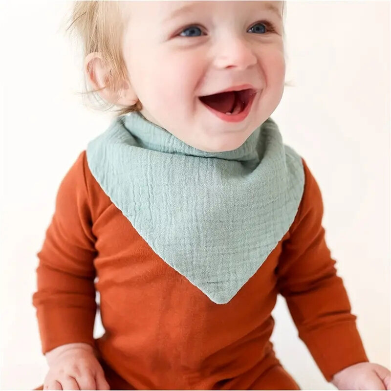 Baru celemek bayi Bandana kain kasa celemek liur untuk bayi 0-2 tahun bayi tumbuh gigi handuk menyerap tinggi bergaya Bib padat