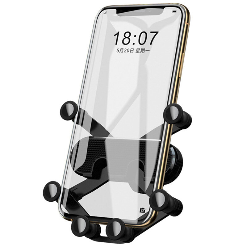 2021 전화 자동차 홀더 공기 환기 범용 GPS 브래킷 클립 스탠드 아이폰 11 Xiaomi 참고 10 중력 자동차 전화 홀더 자동