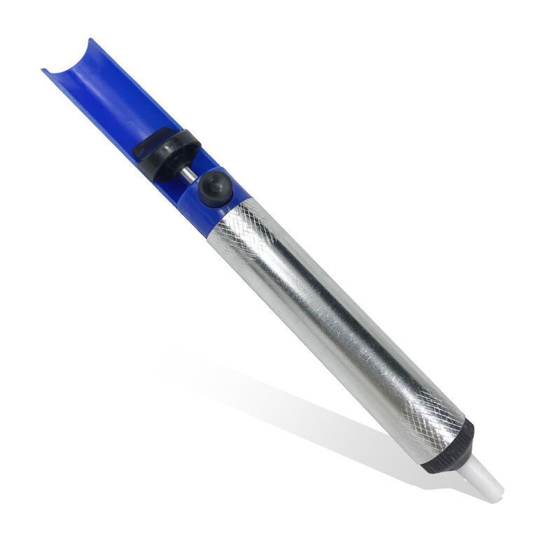 1pc de alumínio solda otário desoldering bomba ferramentas sucção estanho caneta dispositivo remoção azul vácuo ferro solda desolder mão ferramentas