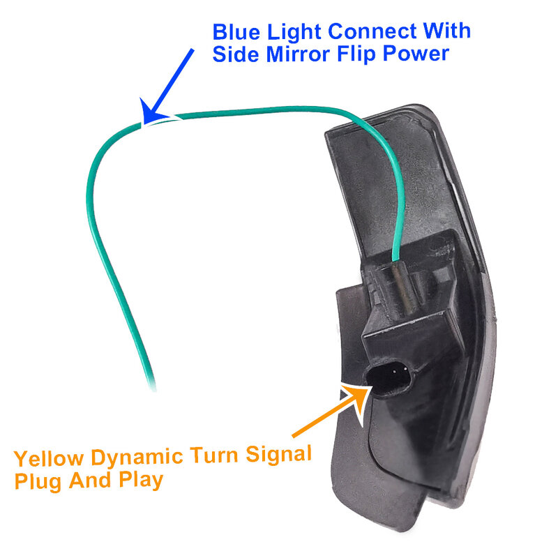 Car LED Dynamic Rearview Mirror Light Turn Signal Indicator for Toyota Corolla Yaris XP130 Auris Camry Prius Blue Light