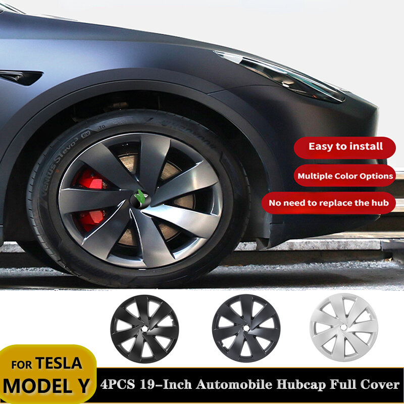 4PCS for Tesla Model Y Hub cap Original Car Replacement Wheel Cap 19-Inch Automobile Hubcap Full Cover Accessories 2021 2022