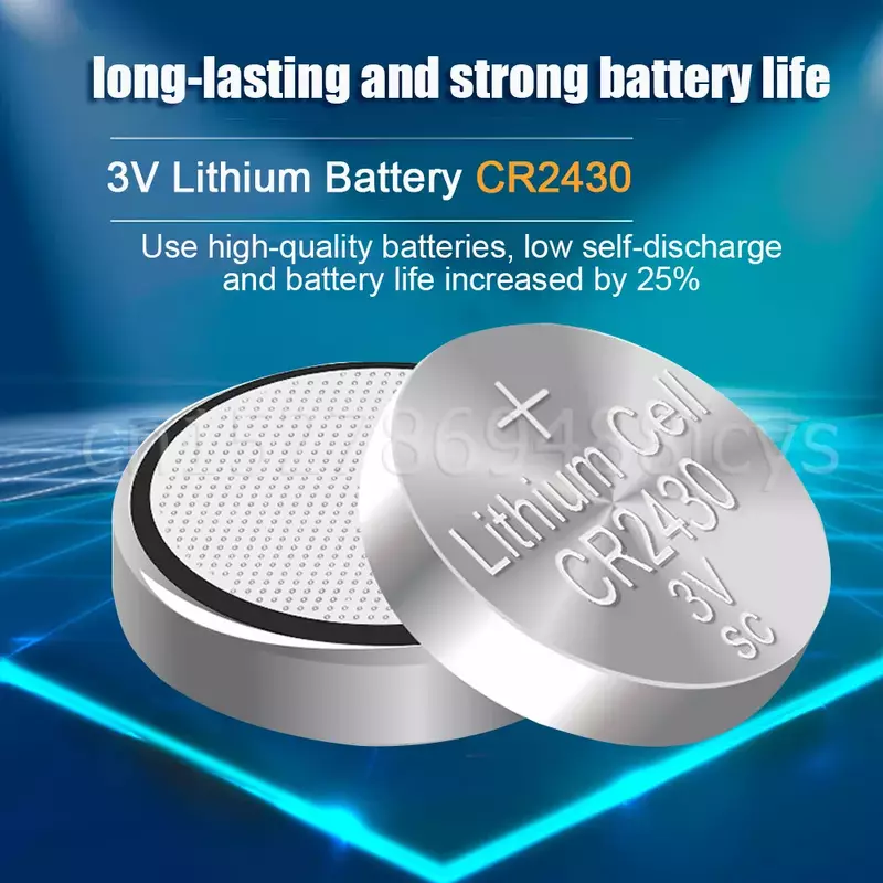 CR2430 CR 2430 DL2430 BR2430 KL2430 3V Lithium Battery For Car Remote Control Watch Scale Toys Clock Computer Buttton Coin Cell