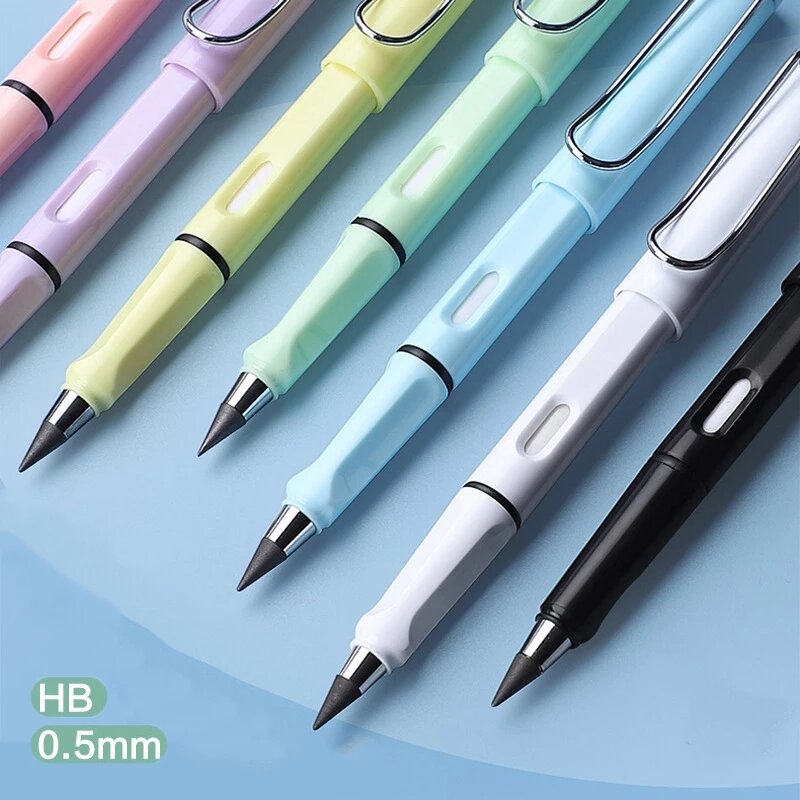 무제한 쓰기 연필 Papeleria 문구 무한대 펜, 새로운 연필, 어린이 미술 학교 용품, 컬러 쉘