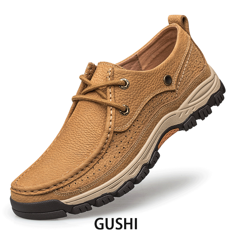 New Natural Leather Men Casual Shoes Fashion Elegant Luxury Classic Spring Autumn Zapatos De Hombre Top Quality Outdoor Footwear
