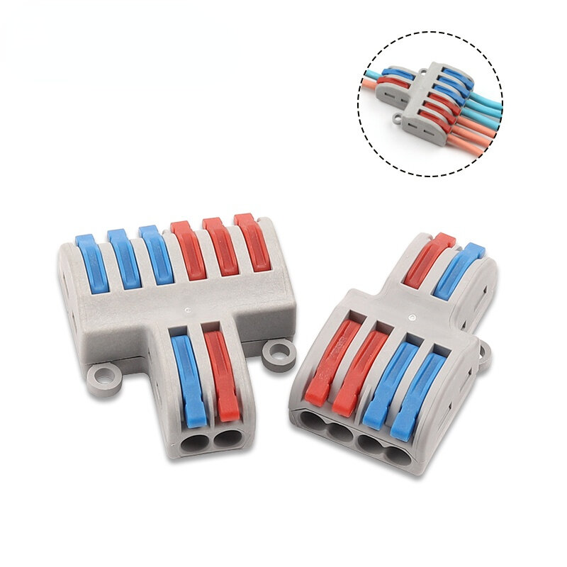 5/10pcs/Lot SPL-42/62 Mini Fast Wire Connector Universal Wiring Cable Connector Push-in Conductor Terminal Block elecWit