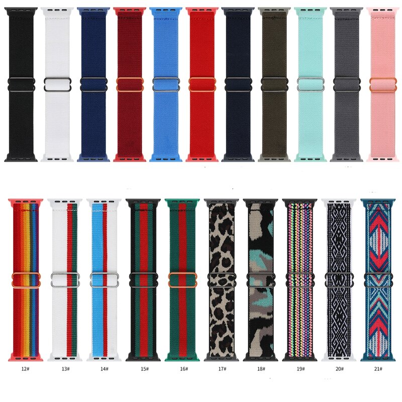 Solo Loop Strap  for IWatch Series Elastic Band for Apple Watch 8/Ultra/7/6/5/4/3/2/SE Band 38 40 42mm 44mm 41mm 45mm 49mm strap