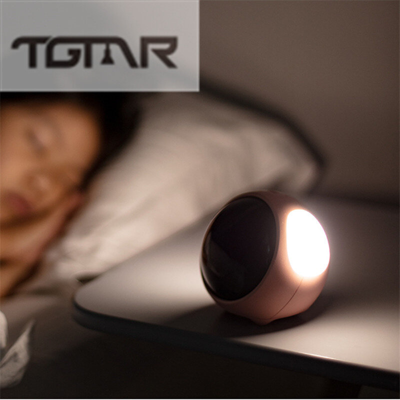 Reloj despertador Digital para niños, luz nocturna LED multifuncional activada por voz, recargable