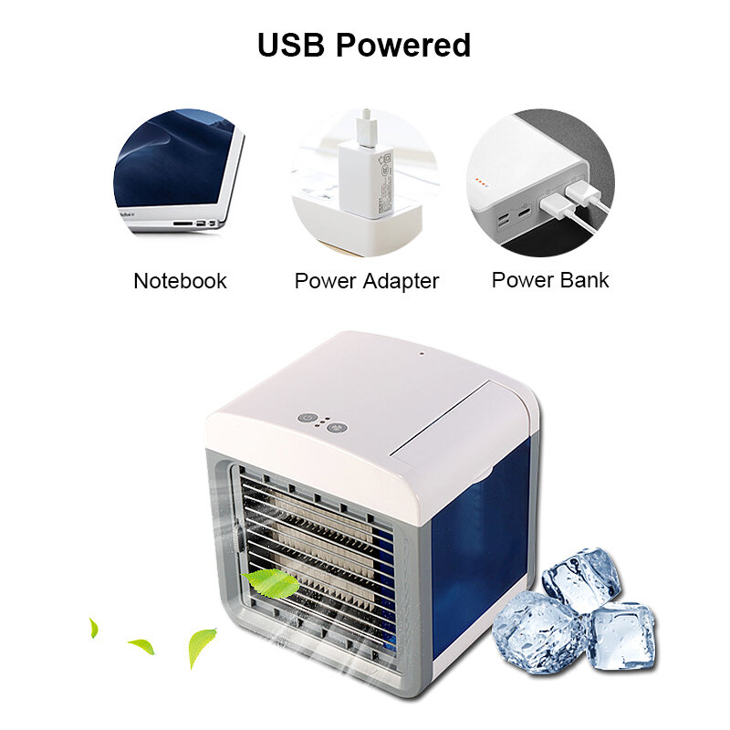 Condicionador de ar portátil mini ventilador de refrigeração de ar do desktop umidificador purificador de ar para o escritório sala em casa ventilador de refrigeração de ar