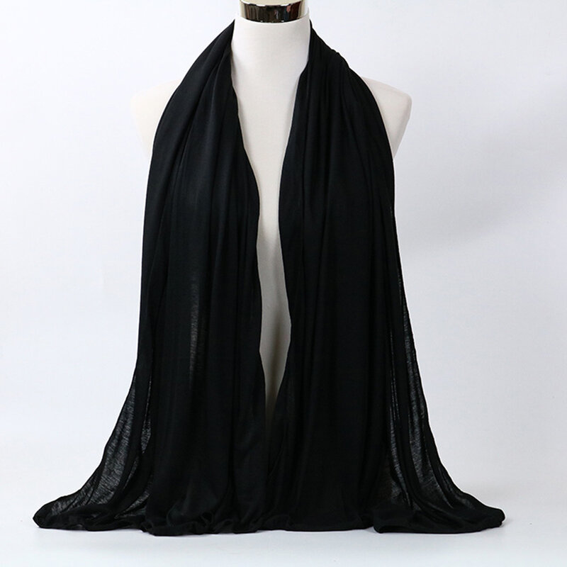Lenço de algodão macio multicolorido muçulmano headscarf instant jérsei hijab capa completa envoltório cachecol xales islâmicos cachecóis de cabeça turbante feminino