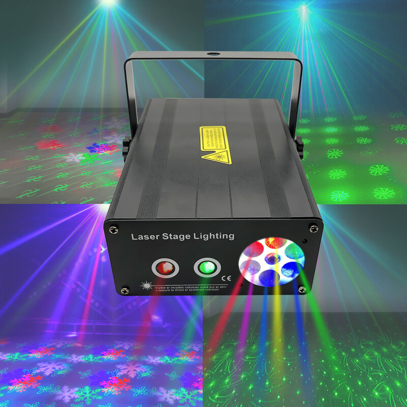 50 패턴 RGB 무대 조명 음악 Led 디스코 라이트 댄스 파티 쇼 레이저 프로젝터 조명 효과 램프 컨트롤러 포함