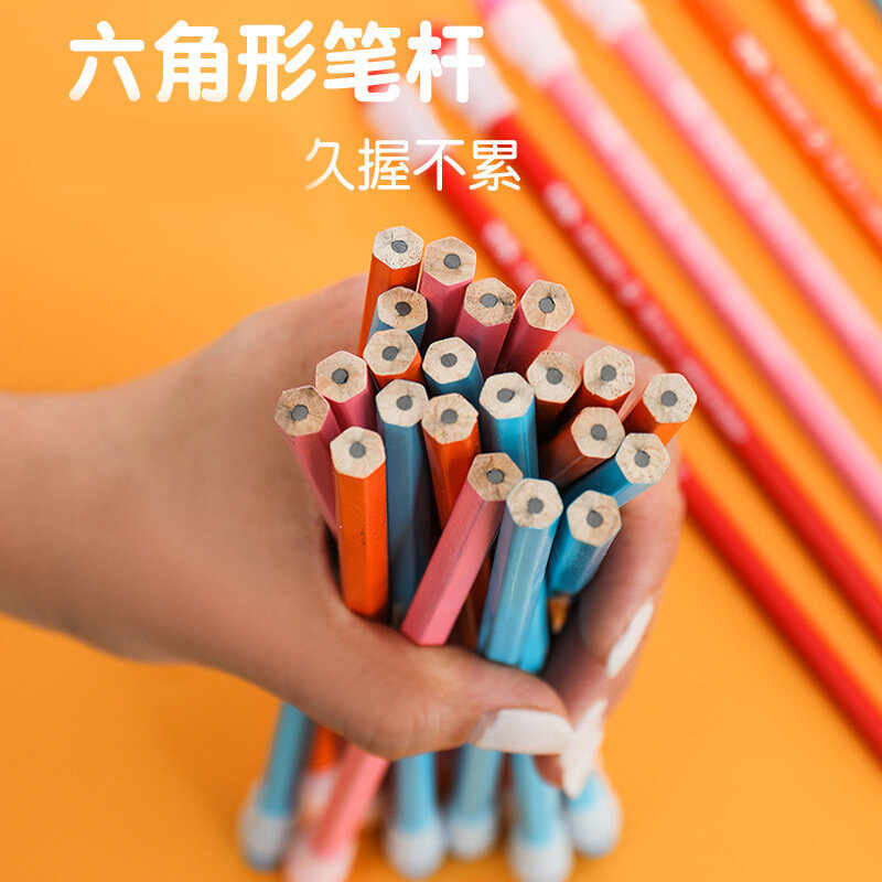 10 шт./лот карандаш для скетчей, деревянные свинцовые карандаши HB, карандаш с ластиком для детей, подарок, карандаш для рисования, школьные пи...