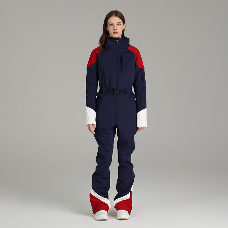 SEARIPE-traje de esquí de una pieza para mujer, mono ajustado y cálido, ropa térmica impermeable, cortavientos, ropa de Snowboard