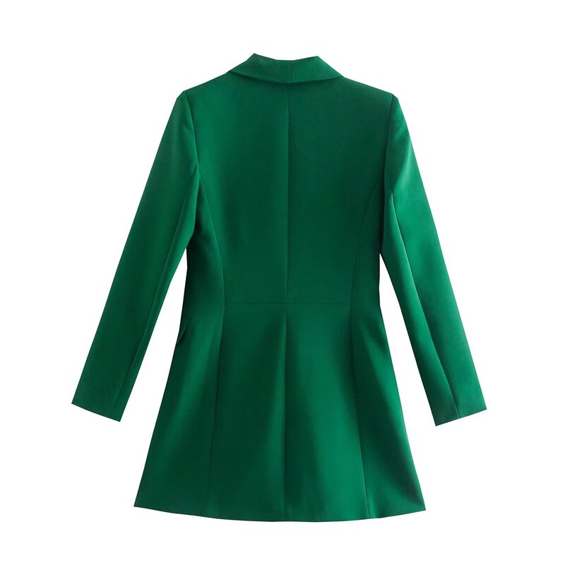 Женский Длинный блейзер, весеннее пальто 2022, модные офисные повседневные блейзеры, женский двубортный пиджак с длинным рукавом
