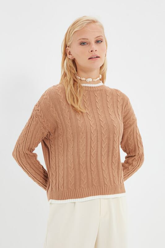 Trendyol-suéter de punto de malla, tejido, TWOAW22KZ2418