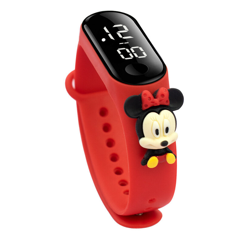 Disney Mickey Maus Kinder Uhren Für Mädchen Elektronische Armband Sport LED Spiderman eisen Mann Puppe Kinder Uhr Wasserdicht