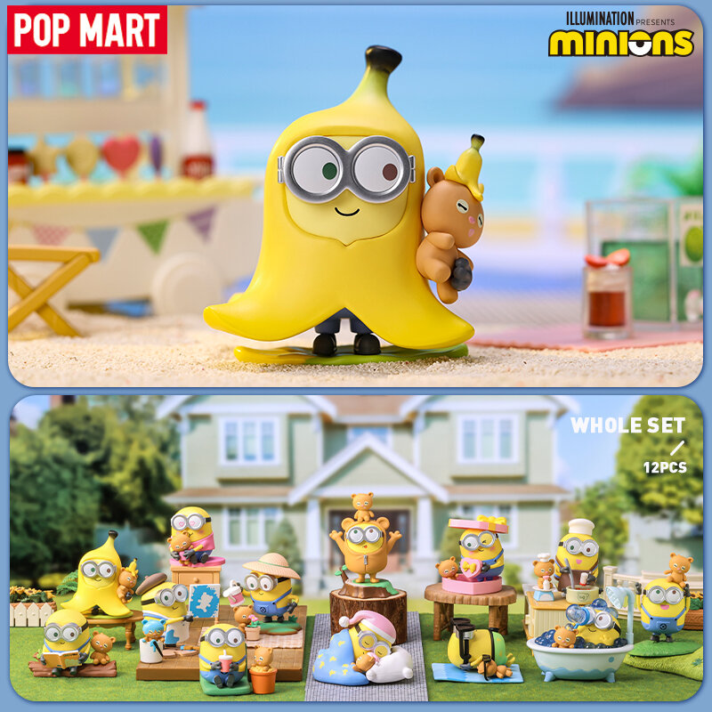 Figurine POP MART Minions, série Rise of Gru best, boîte mystère, boîte aveugle, cadeau d'anniversaire, 1 pièce/12 pièces, précommande