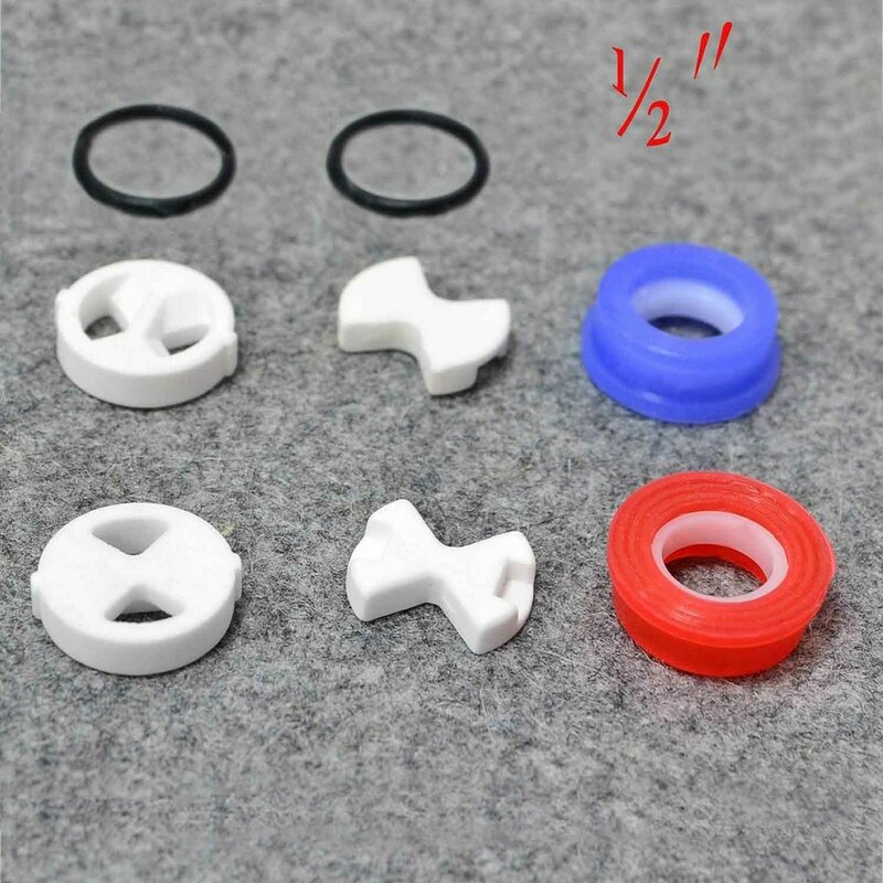 Ceramic Disc Silicon Washer Insert Turn Replacement 1/2" For Valve Tap Washing Machine Faucet Mouth Angle Valve Ceramic Core