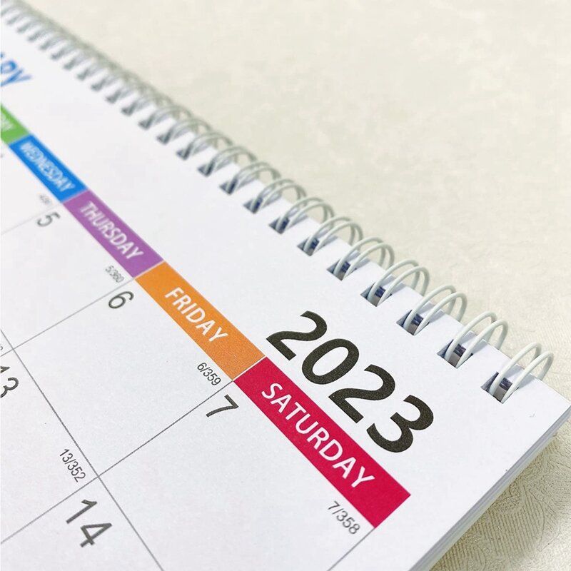 2023 Klein Bureau Kalender, 9Inch X 7.3Inch Kleurrijke Maandelijkse Ontwerpen, voor Planning En Organiseren Voor Huis Of Kantoor